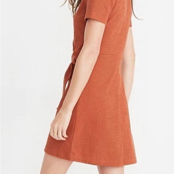 Madewell Texture & Thread Short-Sleeve Side-Tie Dress | Size Medium - Picture 2 of 16